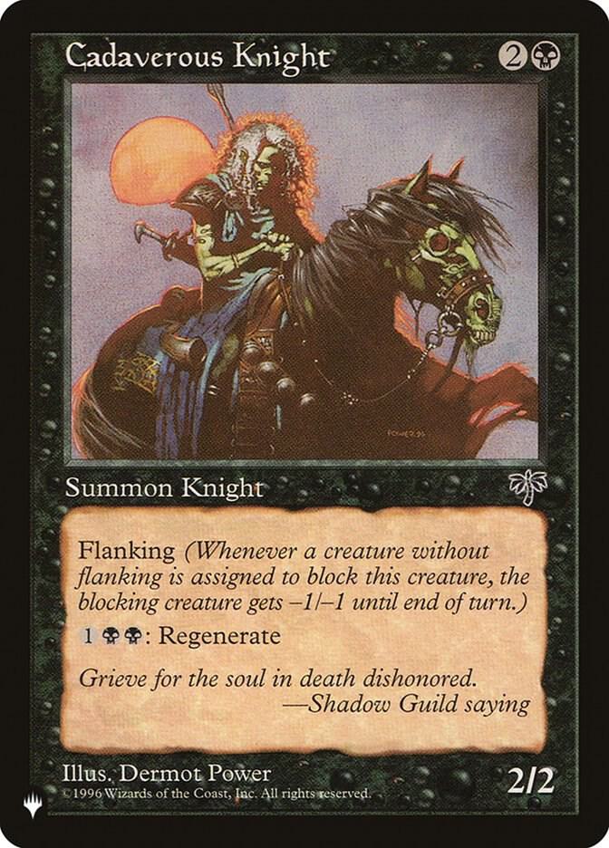 Cadaverous Knight card from The List Reprints