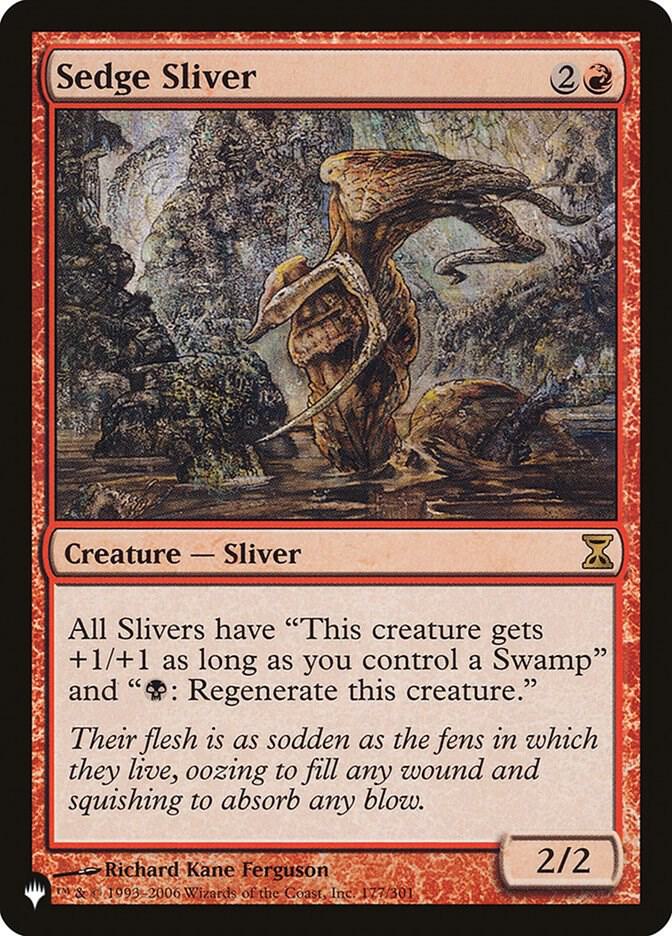 Sedge Sliver 177/301 card from The List Reprints