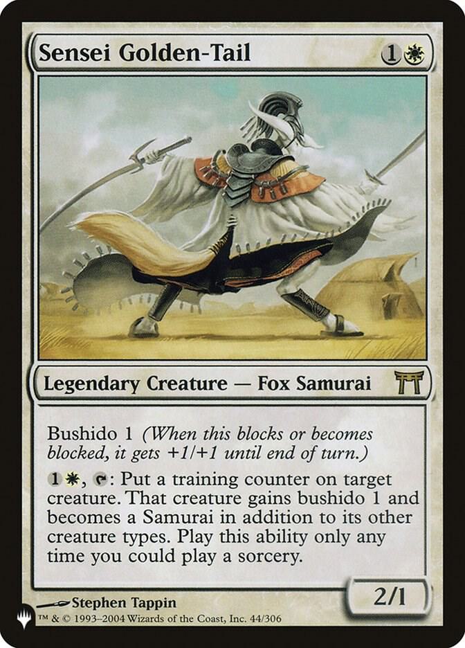 Sensei Golden-Tail 44/306 card from The List Reprints