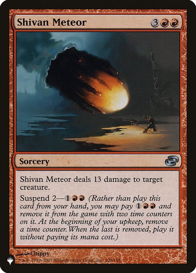 Shivan Meteor 106/165 card from The List Reprints