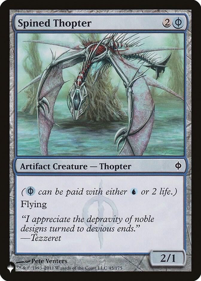 Spined Thopter 45/175 card from The List Reprints