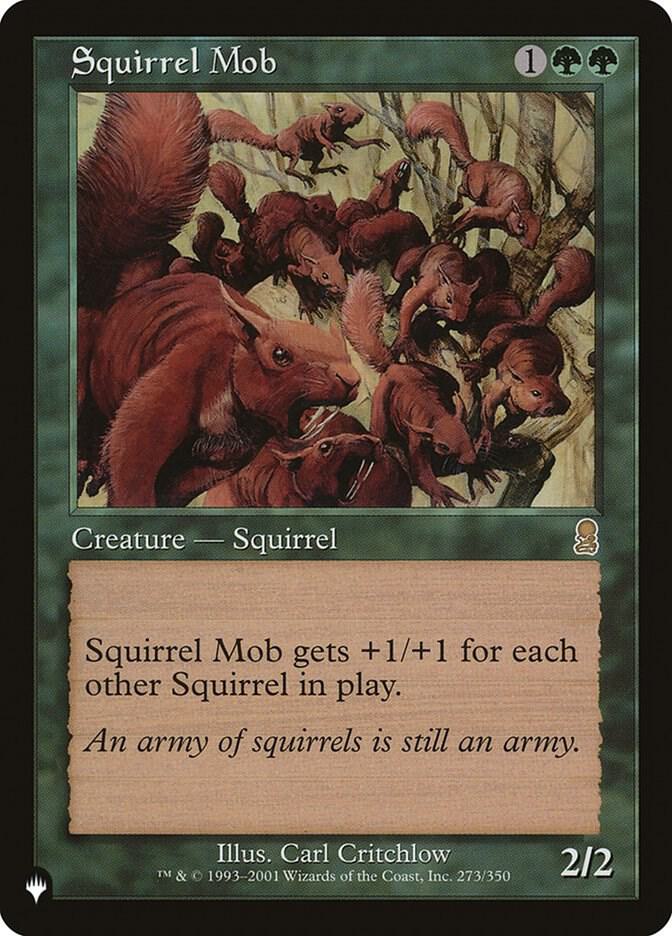 Squirrel Mob 273/350 card from The List Reprints