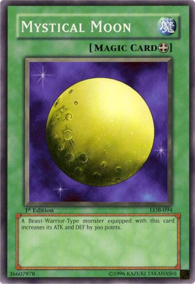 Mystical Moon LOB-094 card from The Legend of Blue Eyes White Dragon