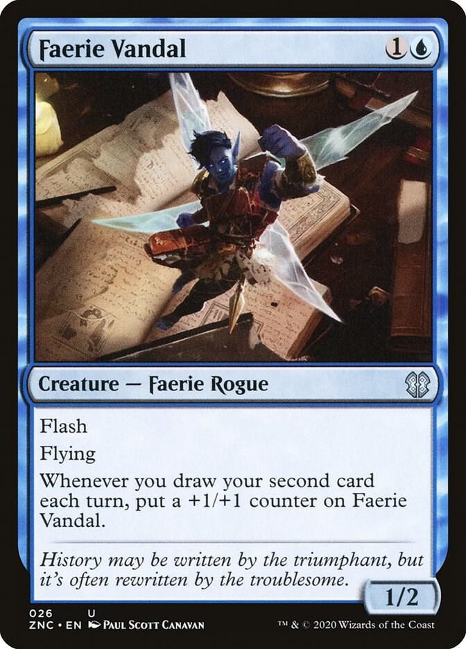 Faerie Vandal 26 card from Commander: Zendikar Rising