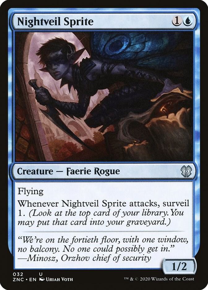 Nightveil Sprite 32 card from Commander: Zendikar Rising