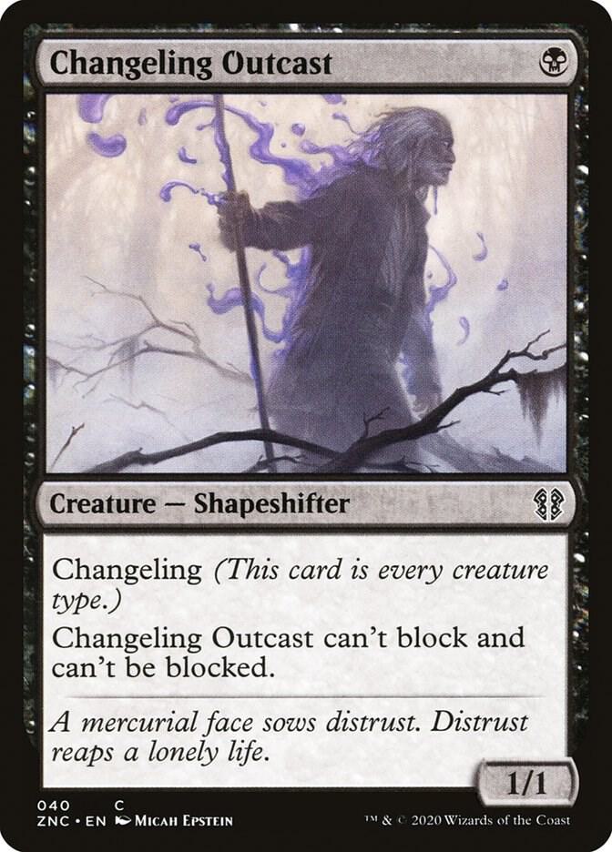 Changeling Outcast 40 card from Commander: Zendikar Rising