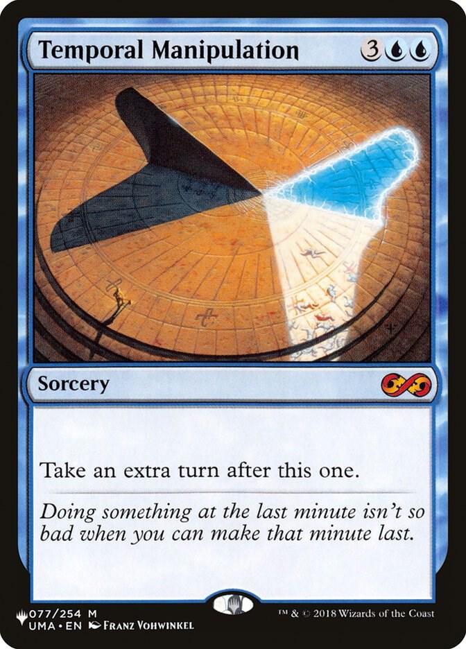 Temporal Manipulation 077/254 card from The List Reprints