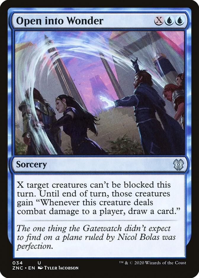 Open into Wonder 34 card from Commander: Zendikar Rising