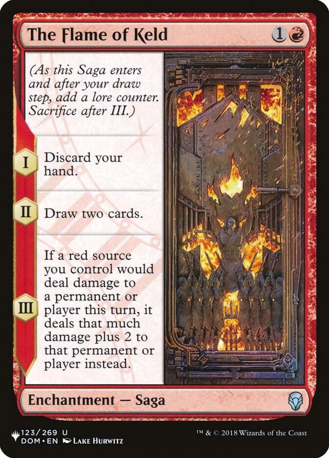The Flame of Keld 123/269 card from The List Reprints