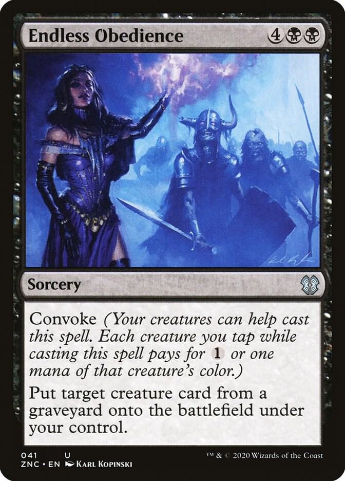 Endless Obedience 41 card from Commander: Zendikar Rising