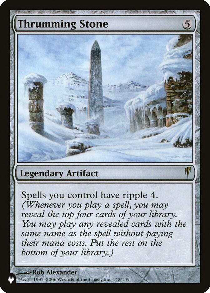 Thrumming Stone 142/155 card from The List Reprints