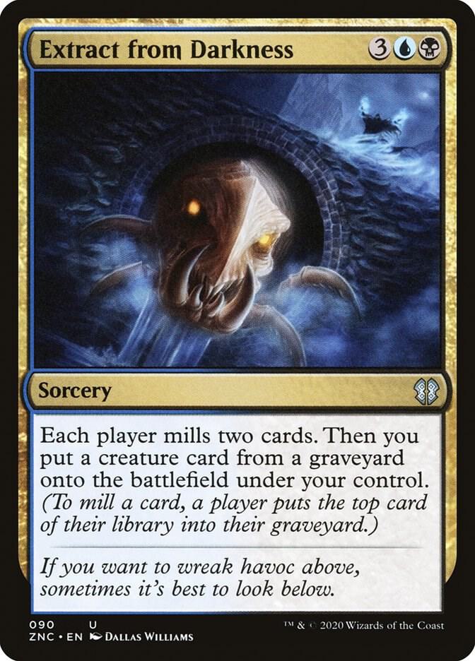 Extract from Darkness 90 card from Commander: Zendikar Rising