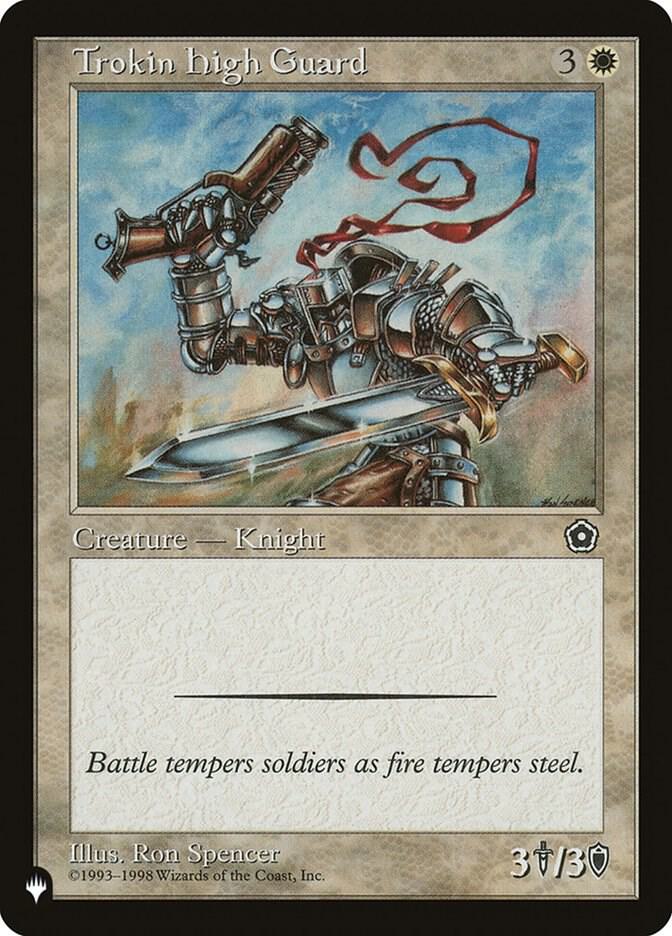 Trokin High Guard card from The List Reprints