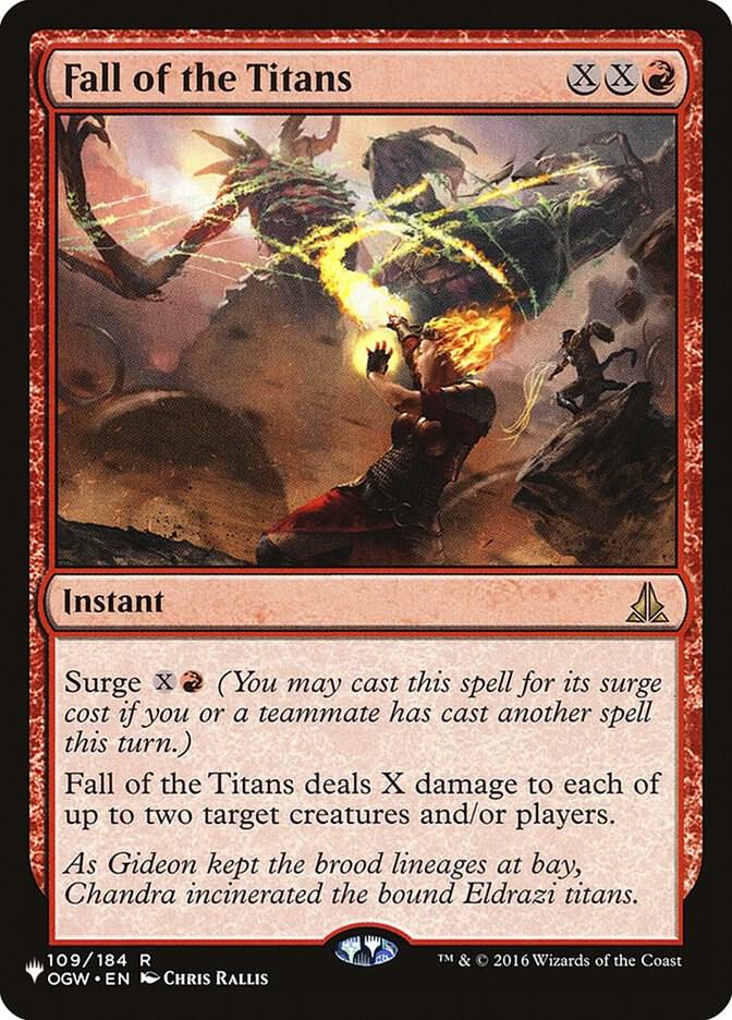 Fall of the Titans 109/184 card from The List Reprints