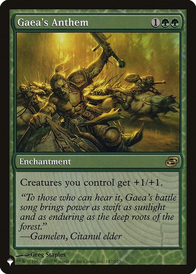 Gaea's Anthem (PLC) 147/165 card from The List Reprints