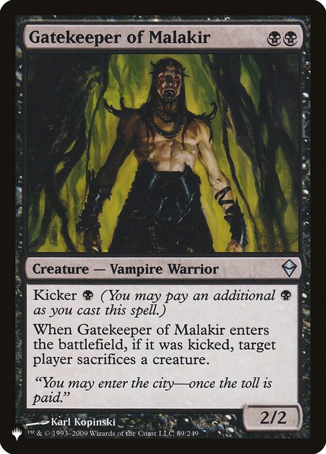 Gatekeeper of Malakir 89/249 card from The List Reprints