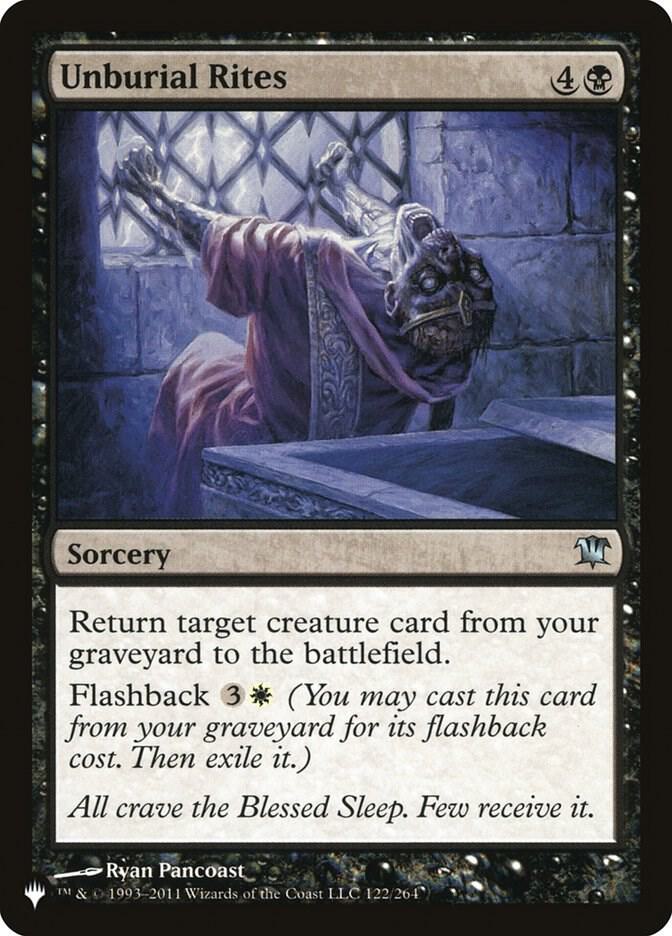 Unburial Rites 122/264 card from The List Reprints