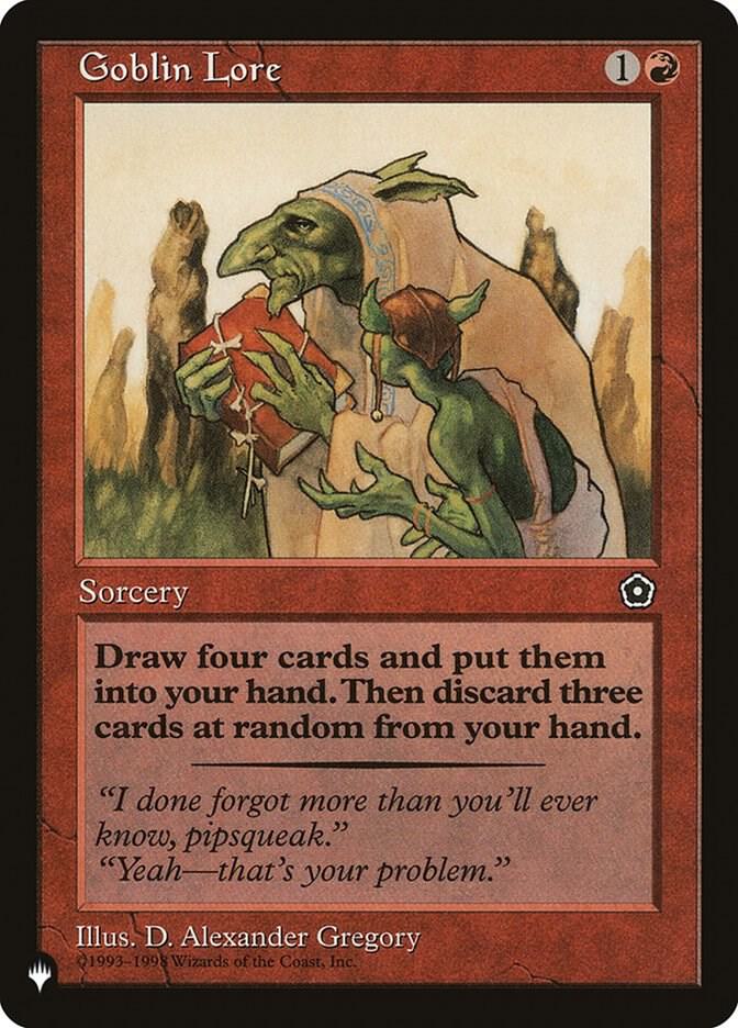 Goblin Lore card from The List Reprints