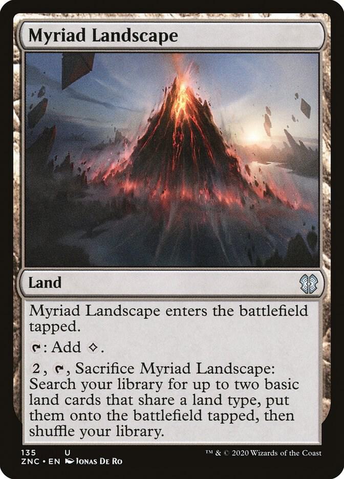 Myriad Landscape 135 card from Commander: Zendikar Rising