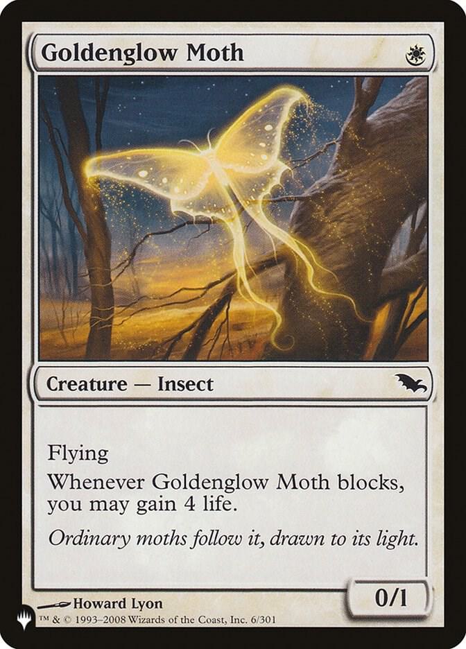Goldenglow Moth 6/301 card from The List Reprints