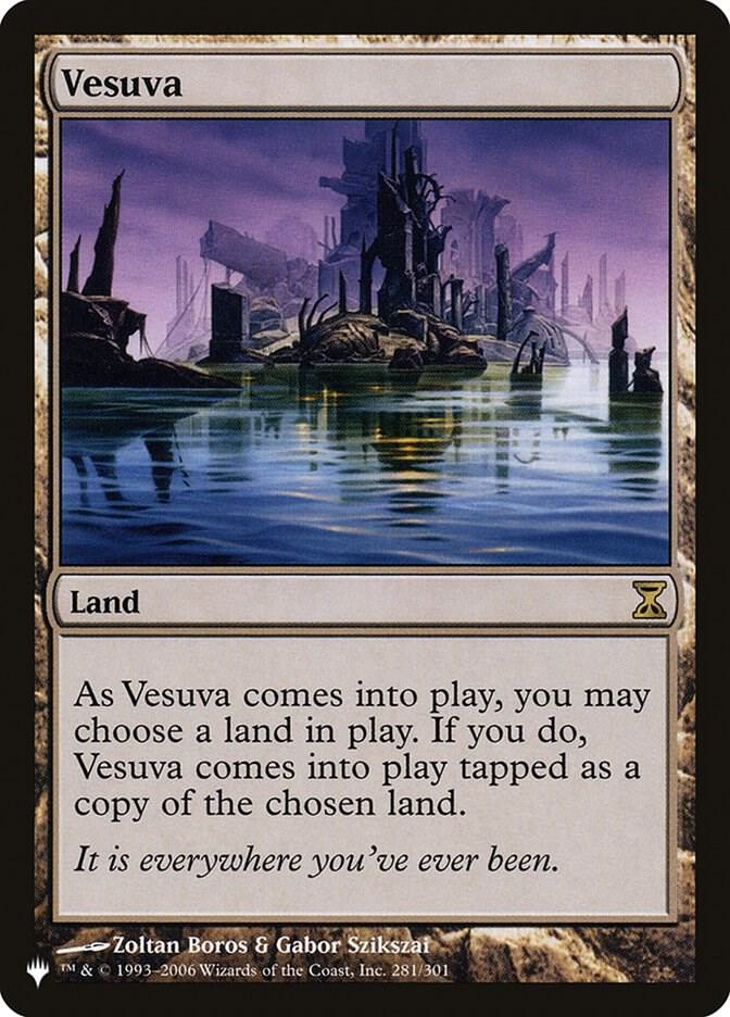 Vesuva 281/301 card from The List Reprints