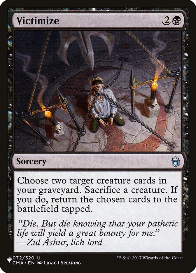 Victimize 072/320 card from The List Reprints