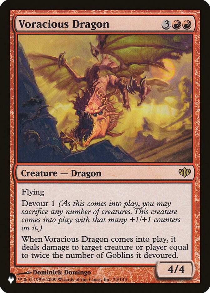 Voracious Dragon 75/145 card from The List Reprints