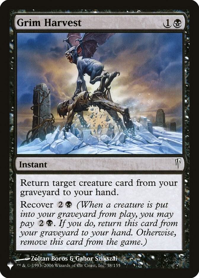 Grim Harvest 58/155 card from The List Reprints