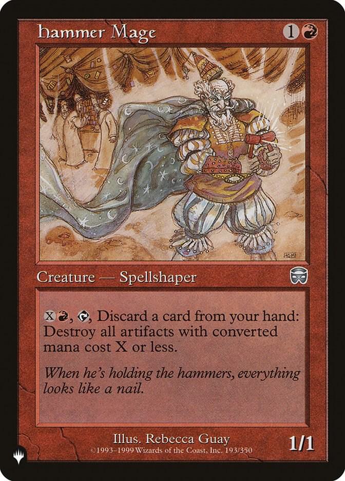 Hammer Mage 193/350 card from The List Reprints