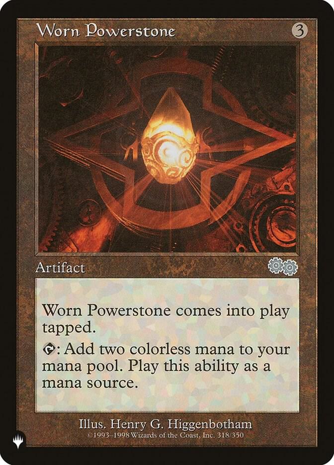 Worn Powerstone 318/350 card from The List Reprints