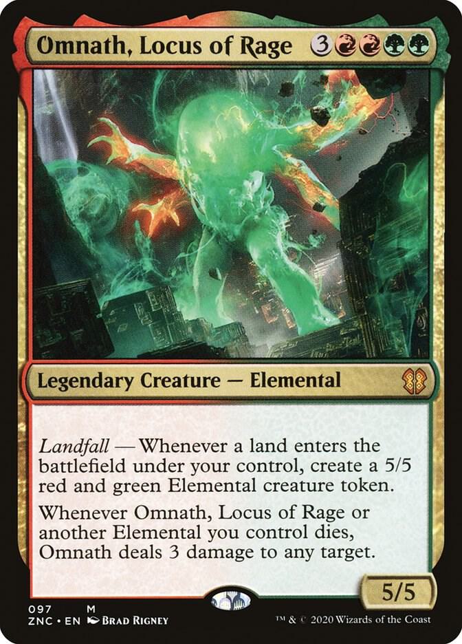 Omnath, Locus of Rage 97 card from Commander: Zendikar Rising