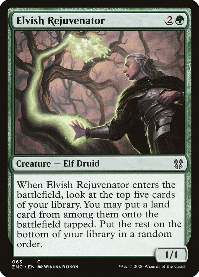 Elvish Rejuvenator 63 card from Commander: Zendikar Rising