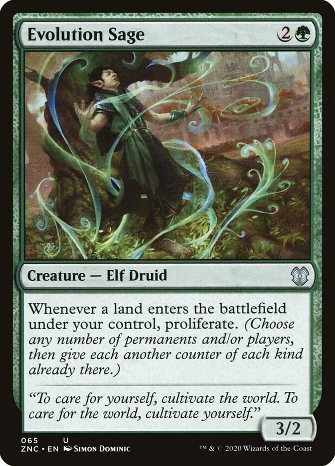 Evolution Sage 65 card from Commander: Zendikar Rising