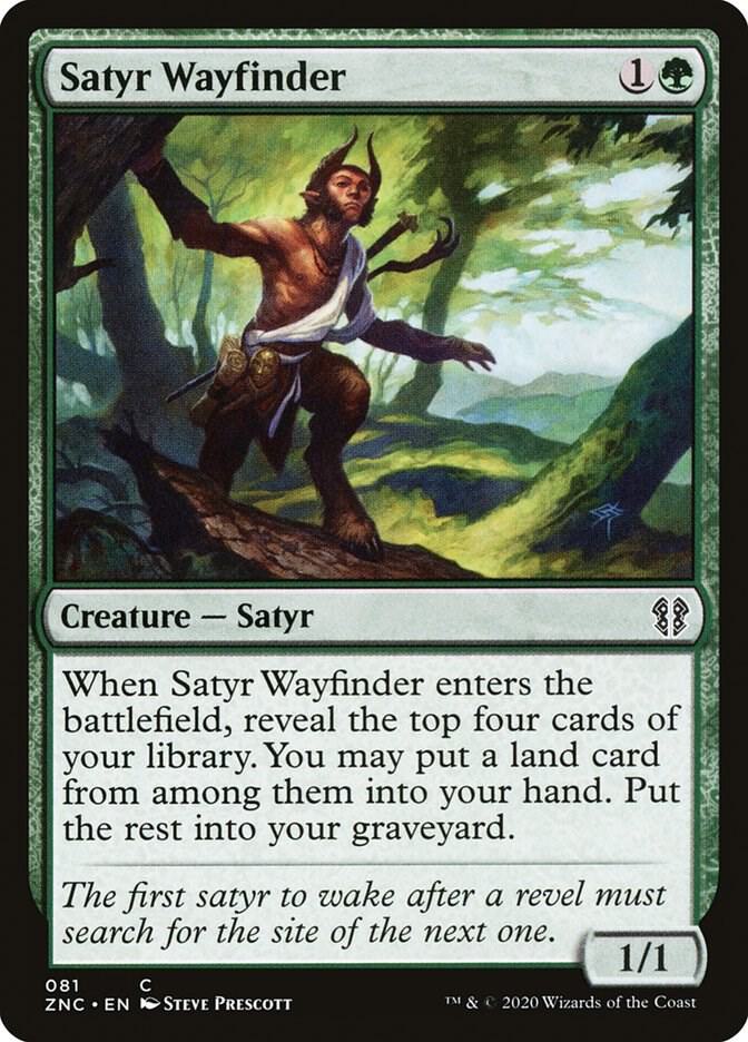 Satyr Wayfinder 81 card from Commander: Zendikar Rising