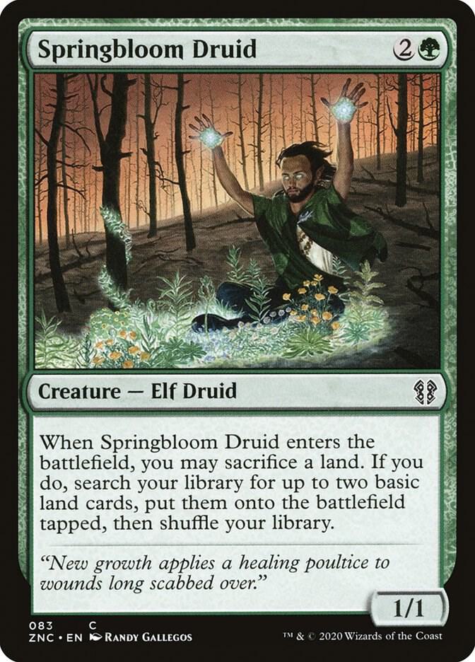 Springbloom Druid 83 card from Commander: Zendikar Rising