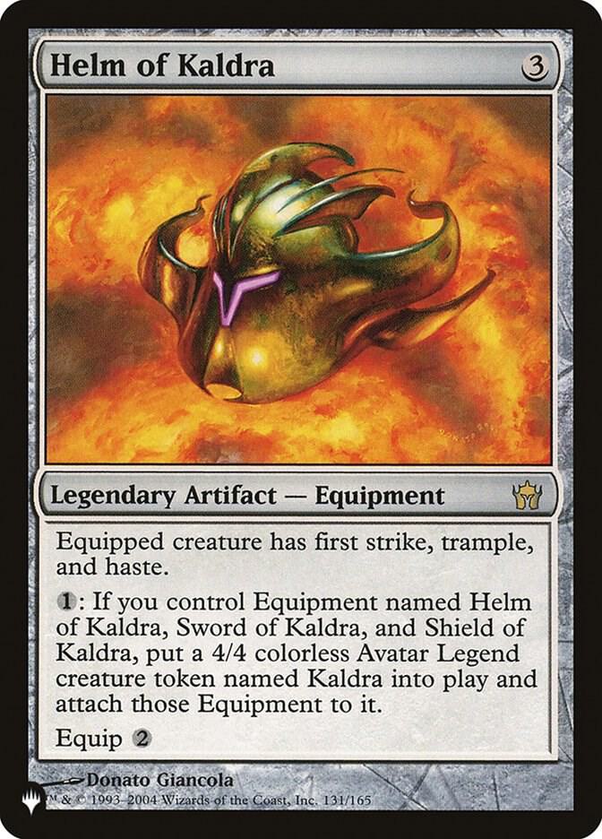 Helm of Kaldra 131/165 card from The List Reprints