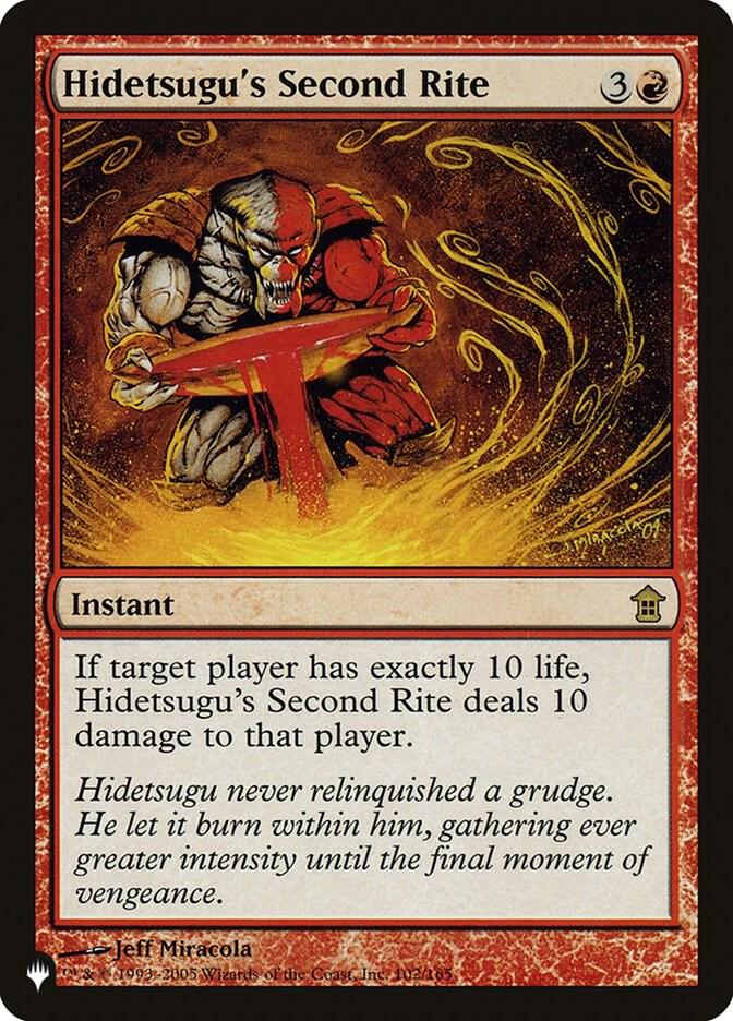 Hidetsugu's Second Rite 102/165 card from The List Reprints