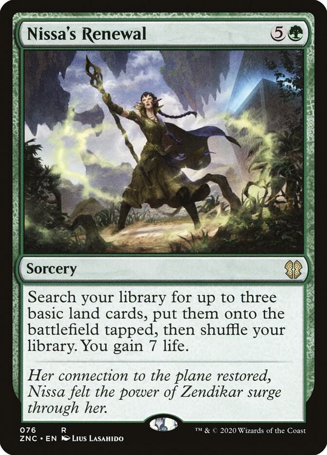 Nissa's Renewal 76 card from Commander: Zendikar Rising
