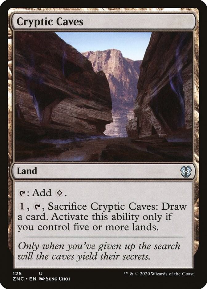 Cryptic Caves 125 card from Commander: Zendikar Rising