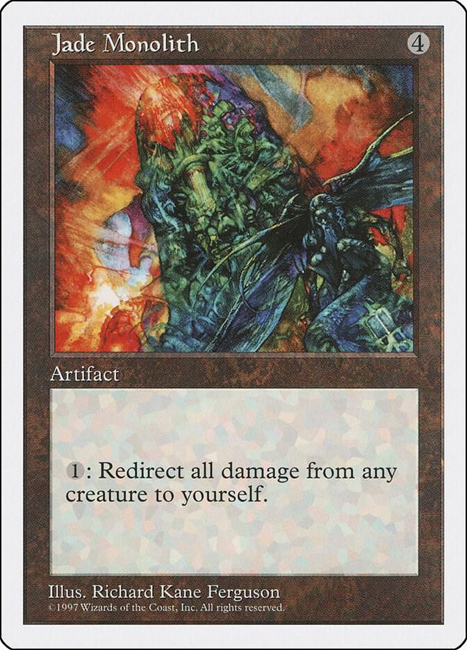 Jade Monolith card from Fifth Edition