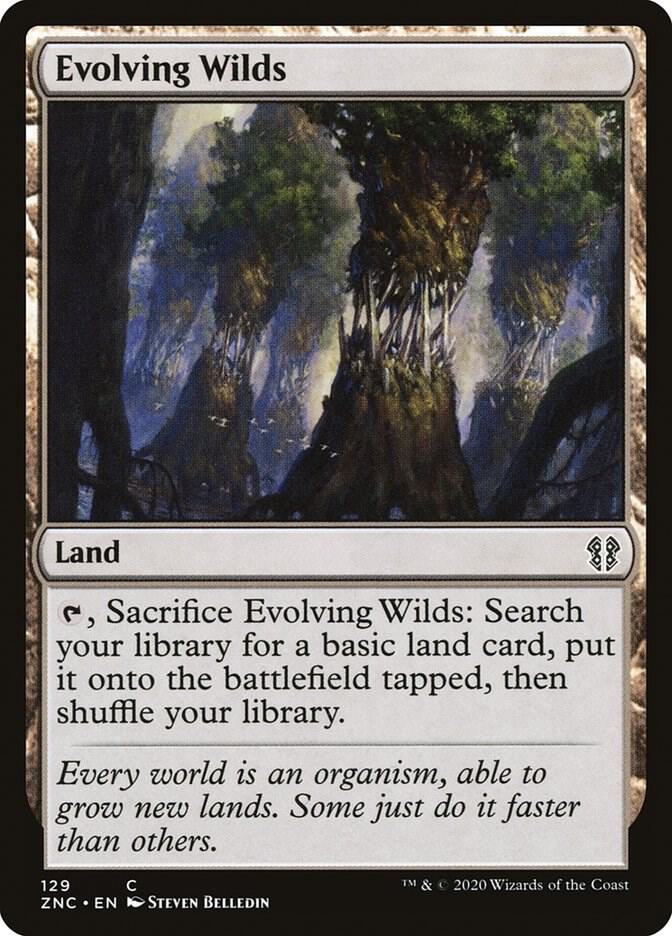 Evolving Wilds 129 card from Commander: Zendikar Rising