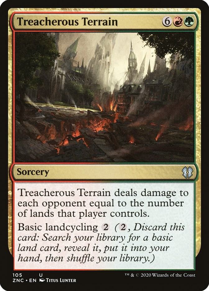 Treacherous Terrain 105 card from Commander: Zendikar Rising