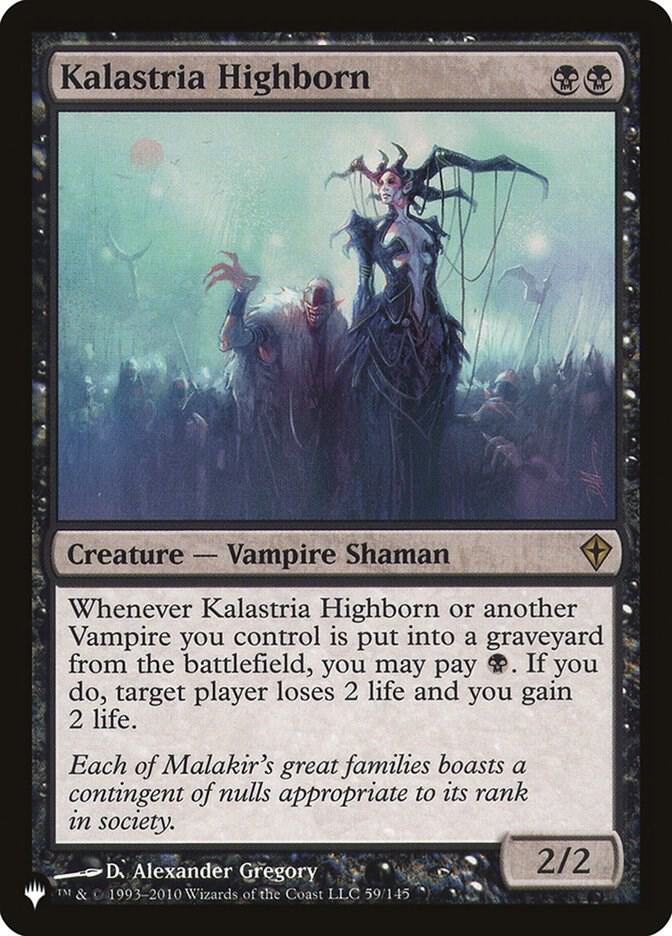 Kalastria Highborn 59/145 card from The List Reprints