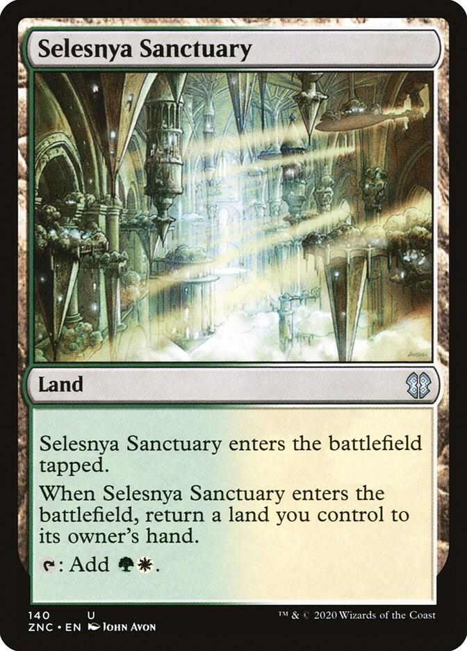 Selesnya Sanctuary 140 card from Commander: Zendikar Rising