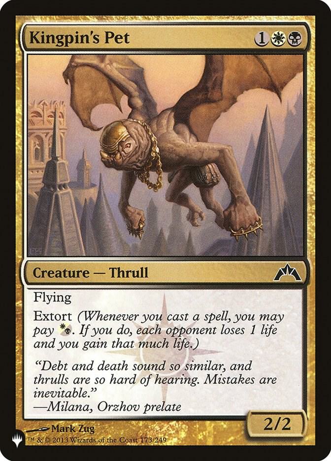Kingpin's Pet 173/249 card from The List Reprints