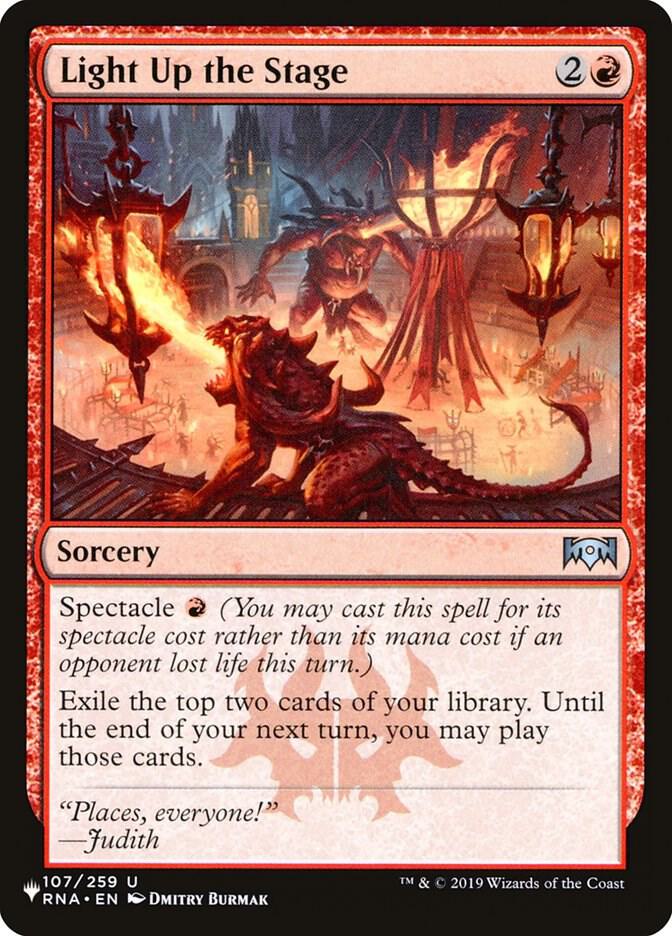 Light Up the Stage 107/259 card from The List Reprints