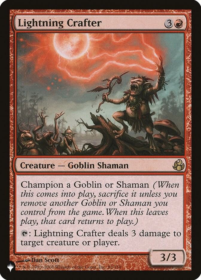 Lightning Crafter 93/150 card from The List Reprints