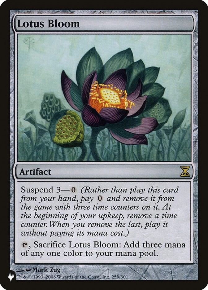 Lotus Bloom 259/301 card from The List Reprints