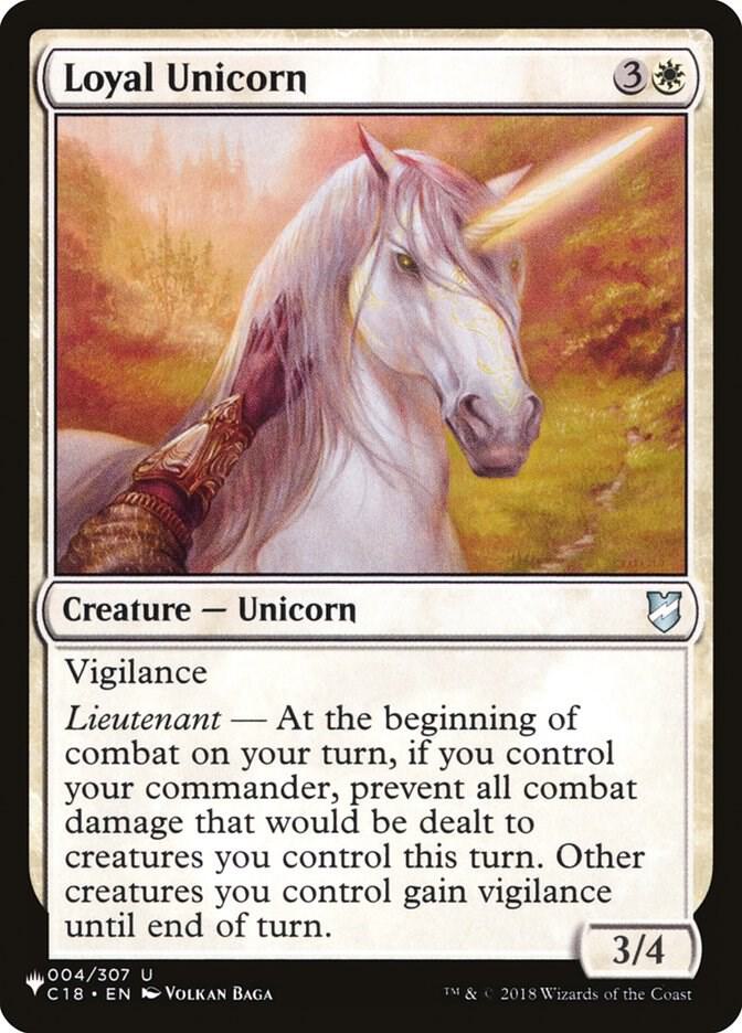Loyal Unicorn 004/307 card from The List Reprints
