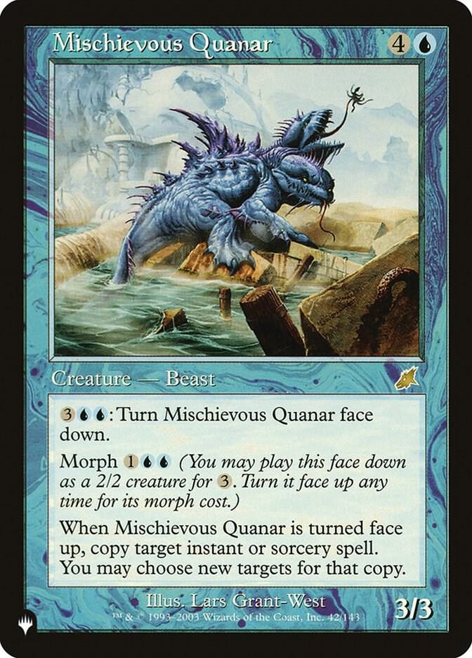 Mischievous Quanar 42/143 card from The List Reprints